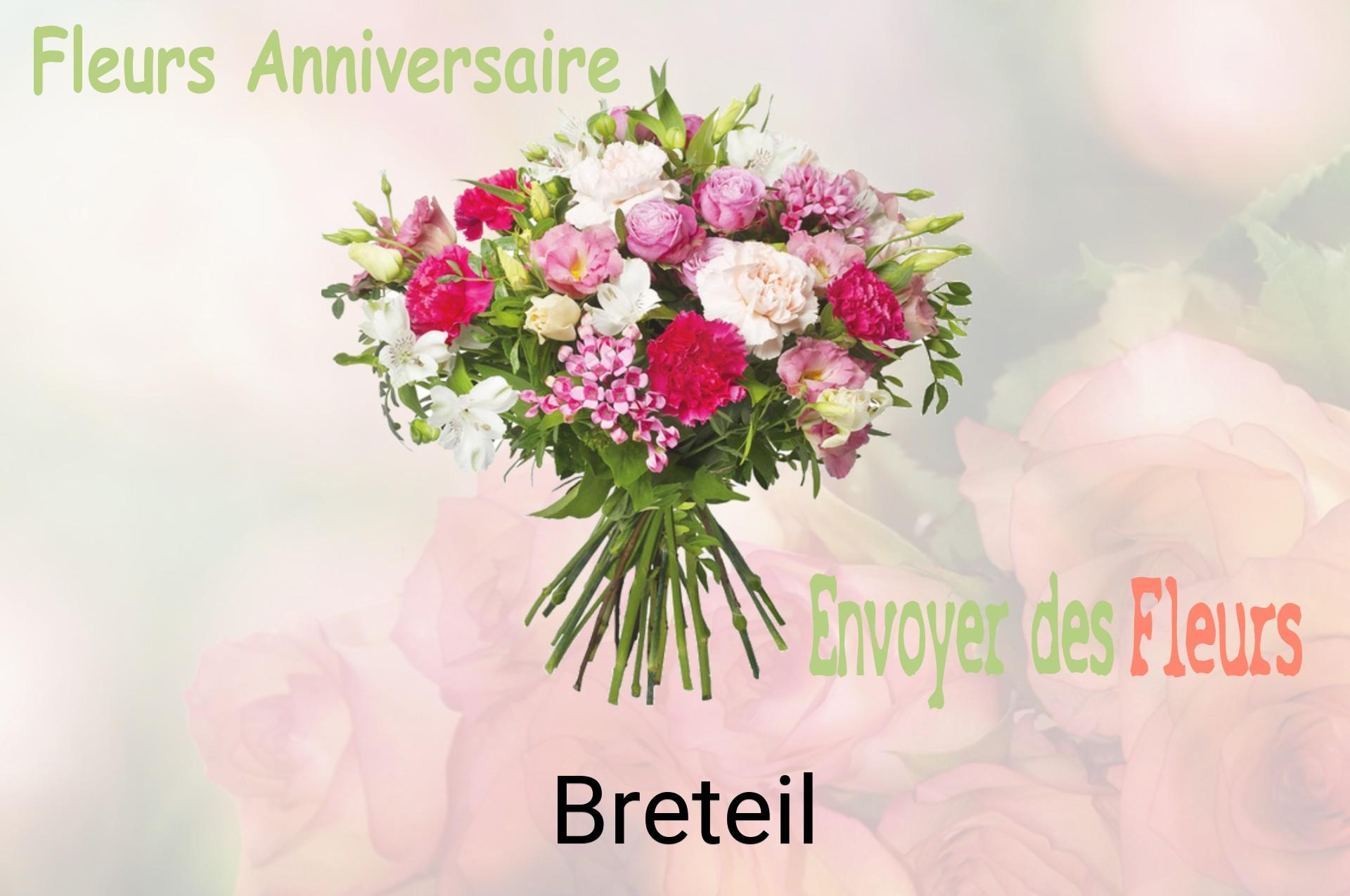 Bouquet de fleurs d’anniversaire livré à Breteil